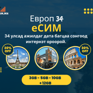 Европ 42 Улс Дата еСИМ (Europe 42 Data eSIM)